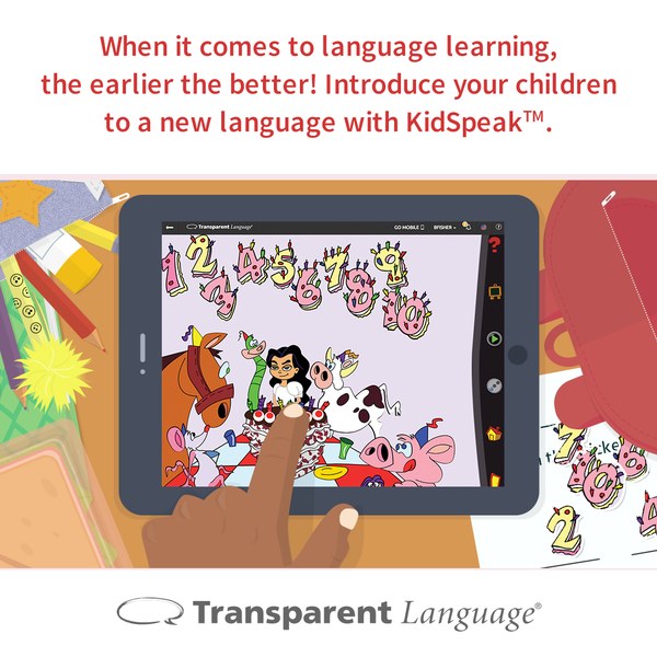 kidspeak_instagram.jpg screen with cartoon animals and kid with transparent language online